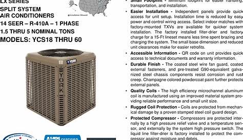 York Ycs Air Conditioner Technical Guide