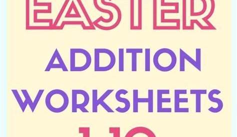 Free Printable Easter Egg Addition Worksheets 1-10 in 2021 | Easter
