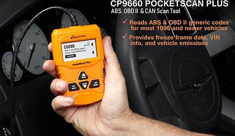 Amazon.com: Actron CP9660 PocketScan Plus ABS/OBD II/CAN Scan Tool for