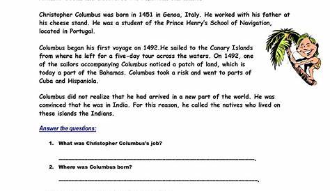 Christopher Columbus worksheet - Free ESL printable worksheets made by