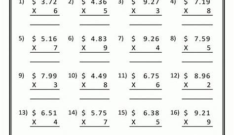 seven grade math worksheet
