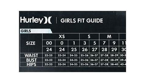 hurley swimsuit size chart
