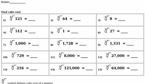 Square Roots Worksheets Pdf Moreover Moreover | Free Download Printable