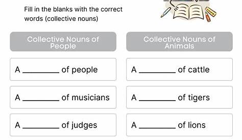 Free Printable Collective Nouns Worksheet with Answers - EnglishGrammarSoft