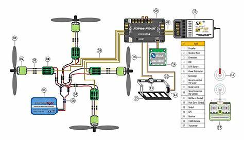 drone quadcopter circuit diagram