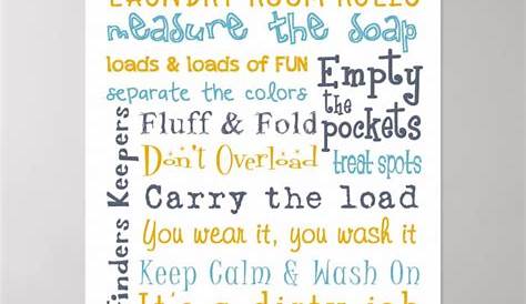 printable laundry room rules