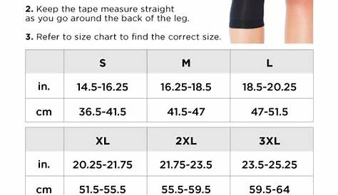 gym reaper knee sleeve size chart
