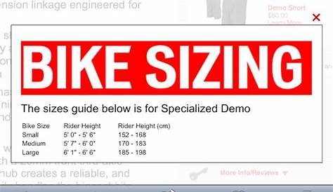 demo 8 size and rider height- Mtbr.com