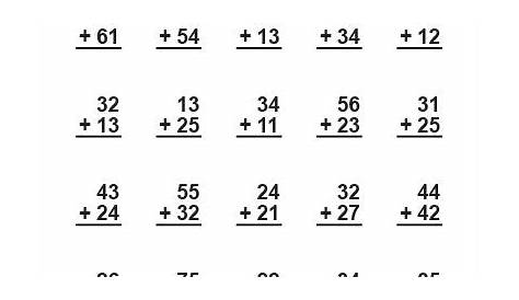 addition worksheet with numbers to 10 and two digit ones in the same place