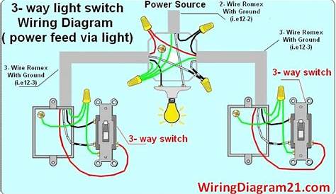 3 Way Switch Wiring Diagram | House Electrical Wiring Diagram