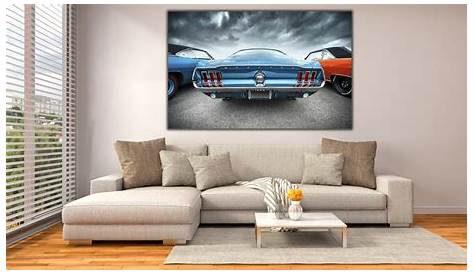 Ford Mustang Art Decor Ford Mustang Wall Art Race Canvas | Etsy