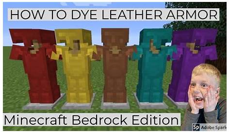 How To Dye Leather Armor In Minecraft Bedrock Edition / Minecraft