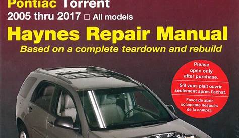 Chevrolet Equinox GMC Terrain Pontiac Torrent 2005-2017 Haynes Repair