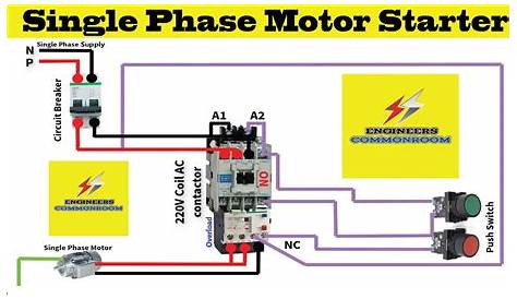 single phase motor starter circuit