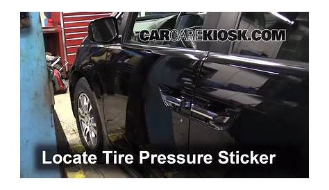 tire pressure for honda odyssey 2014