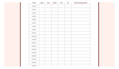 24+ Hourly Schedule Templates - Free Downloads | Template.net