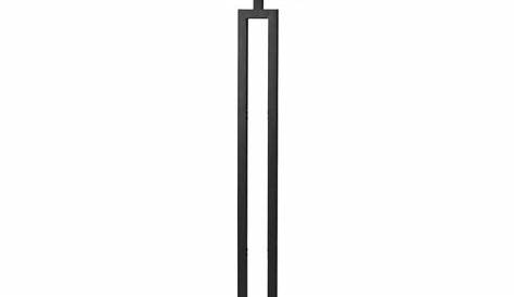 Globe Electric D'Alessio 58 in. Matte Black Floor Lamp with White Linen