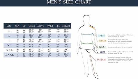 measurement chart for clothing