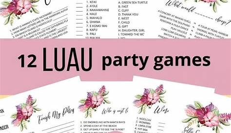 hawaiian luau games printable