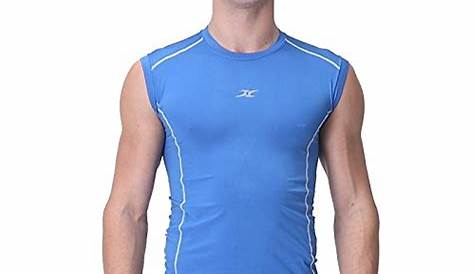 Mens Sleeveless Compression Shirt Top Base Layer T Shirts for Gym