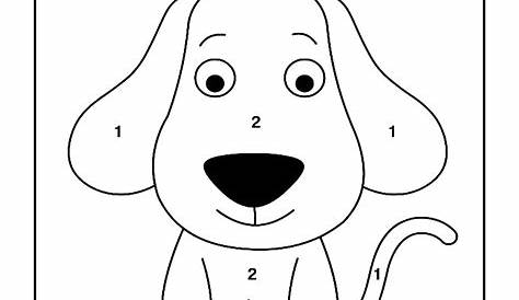 Color By Numbers - Animals Worksheet #05 - Kidlo.com