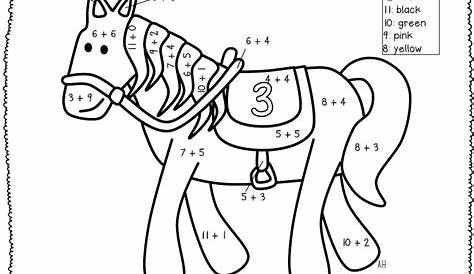 printable color by number addition