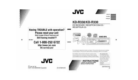 JVC KD-R338, KD-HDR44, KD-R330 Manual de usuario | Manualzz