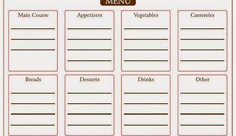 5 Free Thanksgiving Meal Planner Printables | Sabrina Sandoval