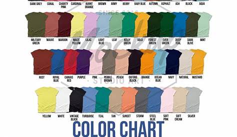 Bella Canvas 3001 Color Chart 2019 Updated Heathers Blends | Etsy