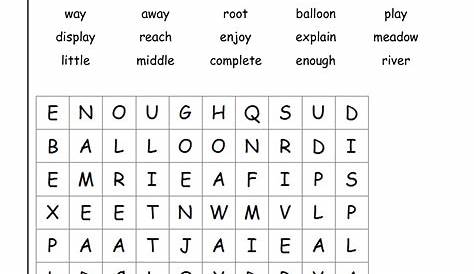 20 Enjoyable 2nd Grade Word Search Sheets - Kitty Baby Love