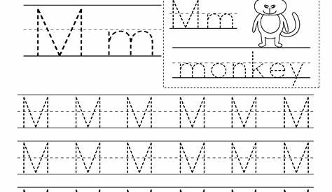 Free Printable Letter M Writing Practice Worksheet
