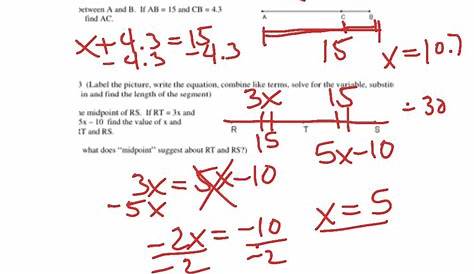 segment addition worksheet answer key