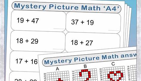 17 fun Mystery picture math worksheets for download