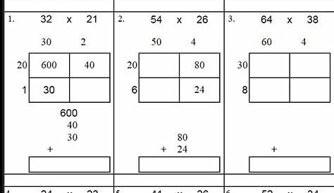 Multiplication Box Method Worksheet - Worksheet List