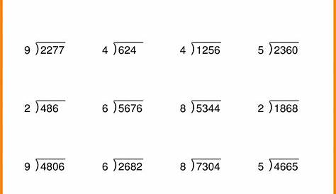 5th Grade Math Worksheets Multiplication And Division Printable - Math