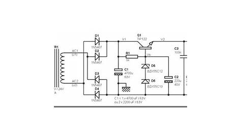 24 volt dc power supply circuit diagram schematic