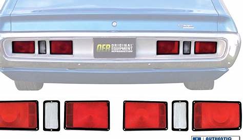 Reproduction taillight lenses made for 1971 Dodge Chargers