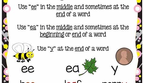 Ee Ea Y Big Phonics Bundle â Make Take & Teach | Worksheets Samples