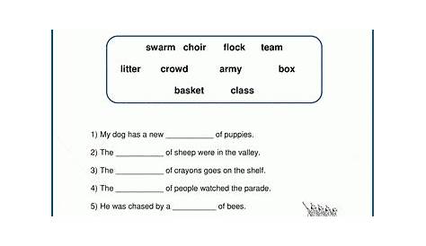 Writing collective nouns worksheets | K5 Learning