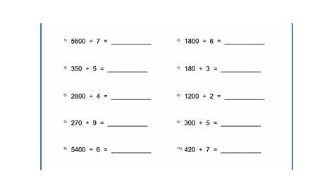 Math Division Grade 3 / Division worksheet with remainders year 3