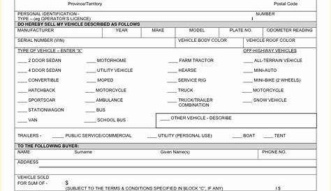 Free Vehicle Bill Of Sale Template Pdf Of Free Printable Vehicle Bill
