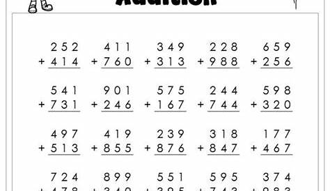 3 digit addition worksheets | Math addition worksheets, 2nd grade math