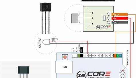 Wiring the 314X Hall Effect Sensor Module | 14core.com