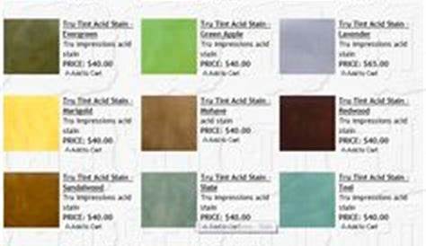 Scofield's LITHOCHROME Chemstain Classic color chart of acid stains for