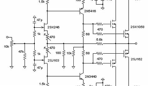 2sk1058 2sj162 amplifier schematic