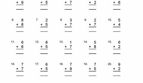 math sheets for first graders