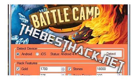 battle camp game - mod apk - cheat - items booster - resources