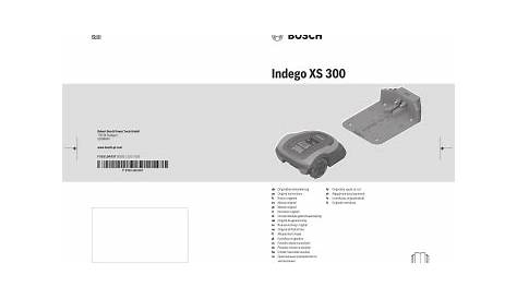 Bosch Indego XS 300 Instruction manual | Manualzz
