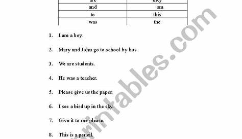 high frequency word worksheet