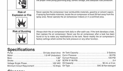 craftsman 2 gallon air compressor manual